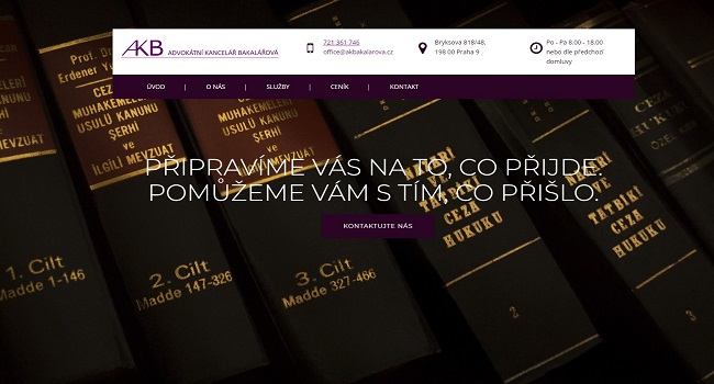 Ukázka Web AK Bakalářová - reference CheapWeb.cz