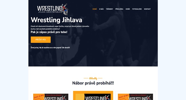Ukázka Web Wrestling Jihlava - reference CheapWeb.cz